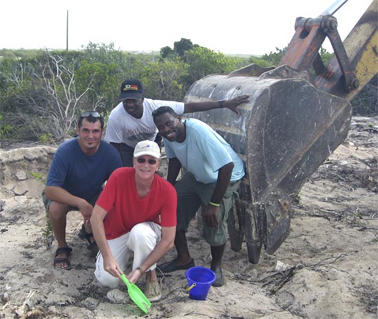 Ken breaking ground for his home